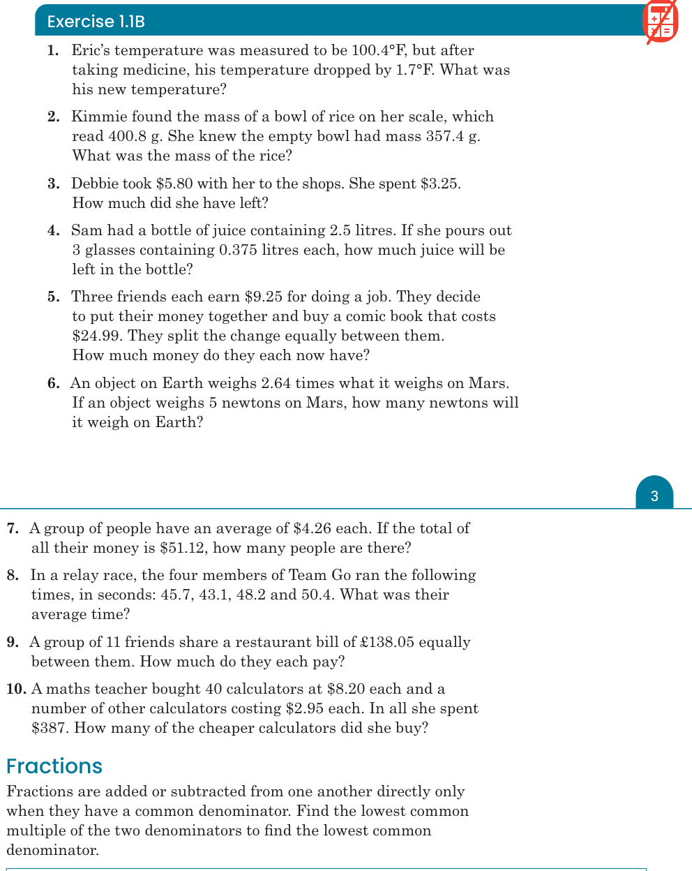 Exercise 1.1B