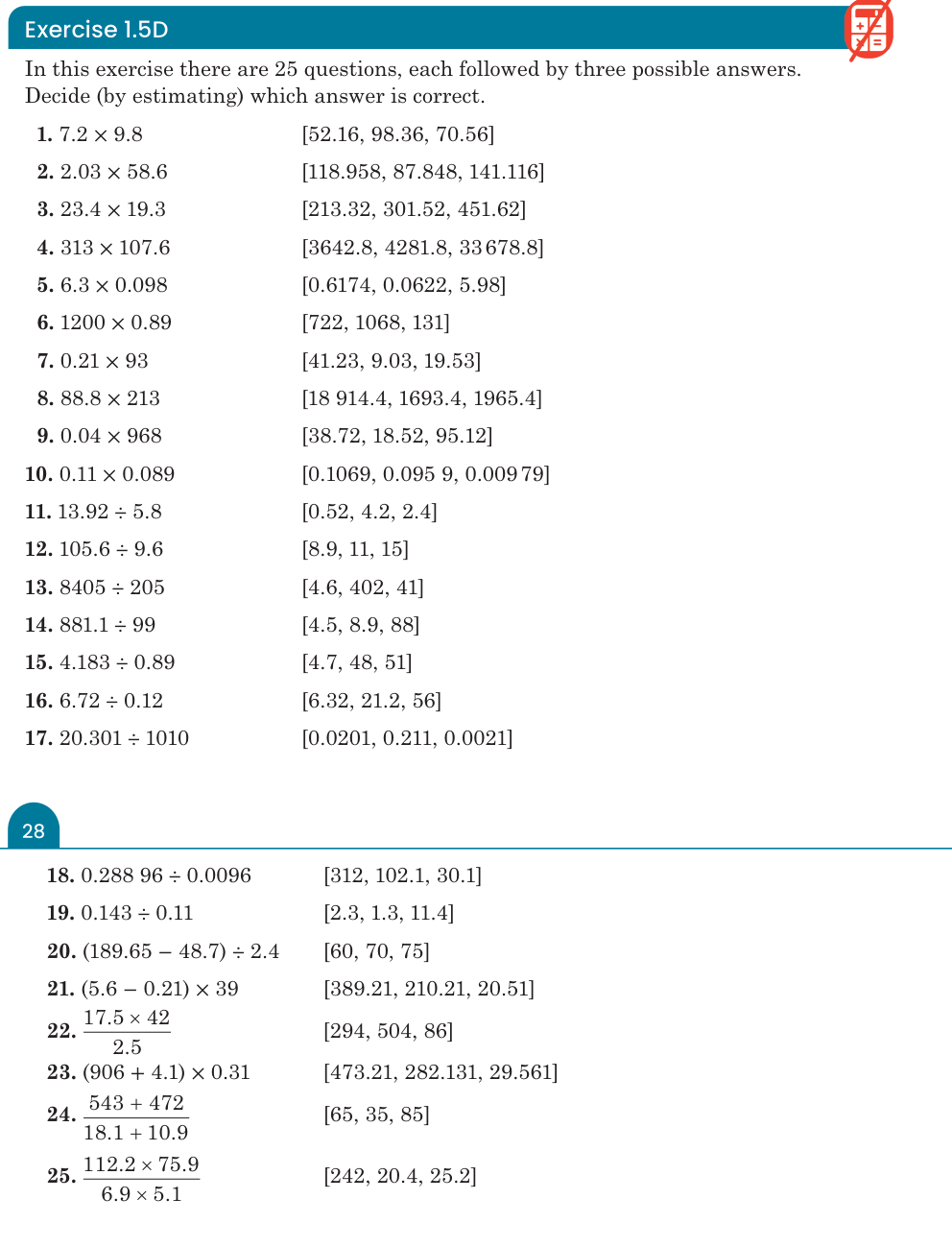 Exercise 1.5D
