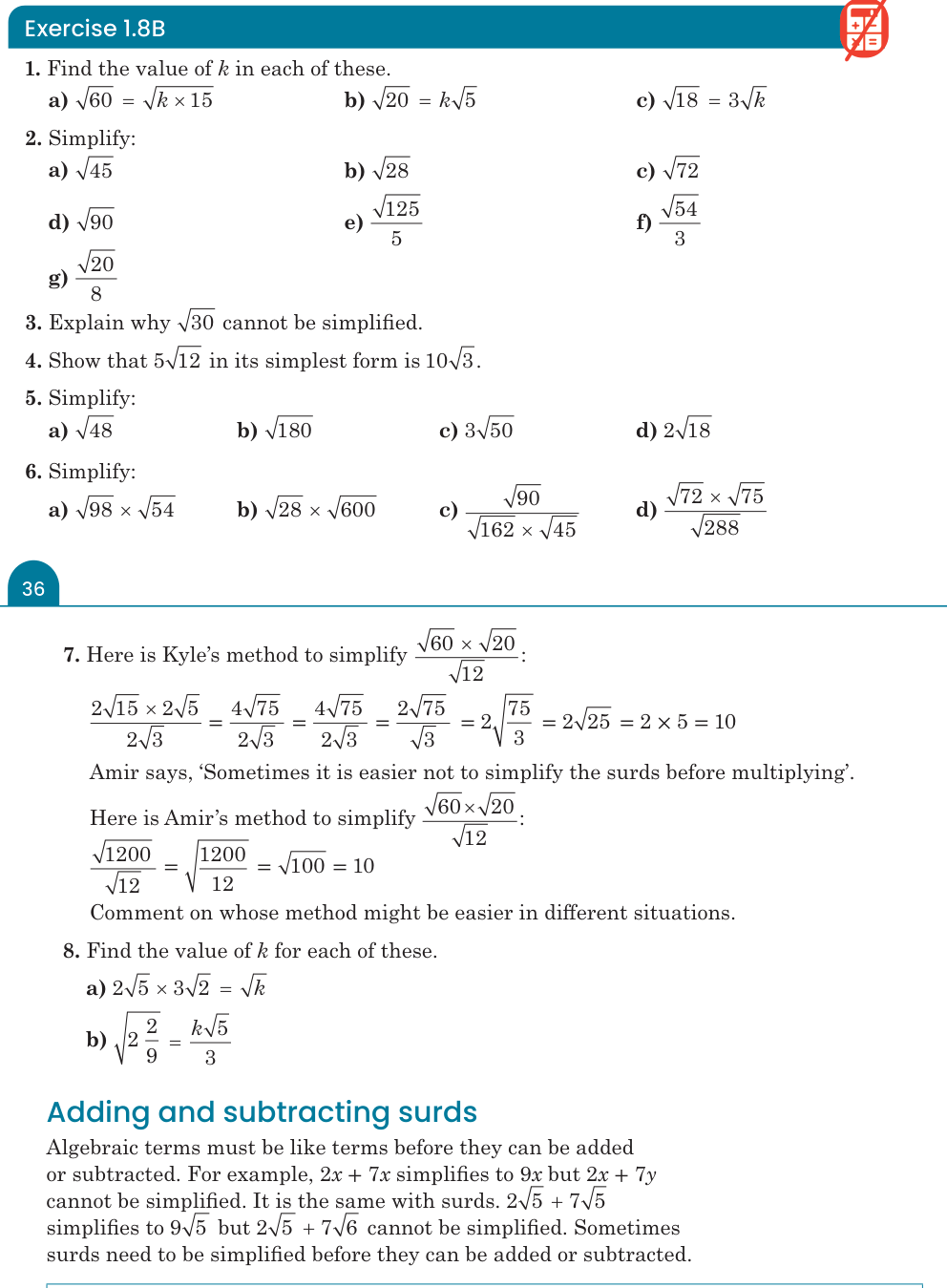 Exercise 1.8B