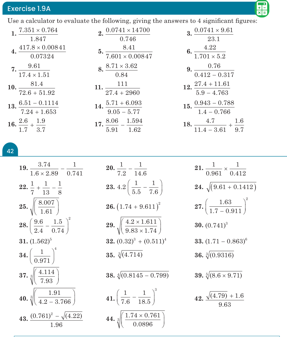 Exercise 1.9A