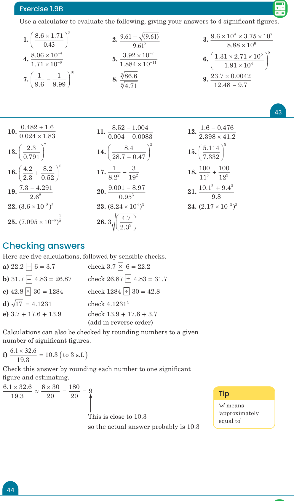Exercise 1.9B
