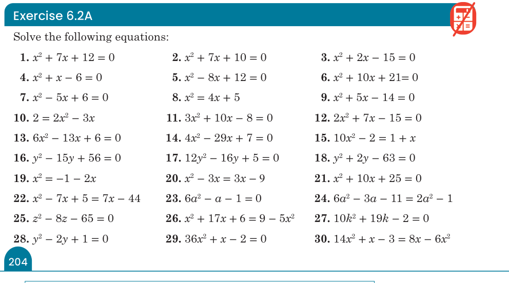 Exercise 6.2A