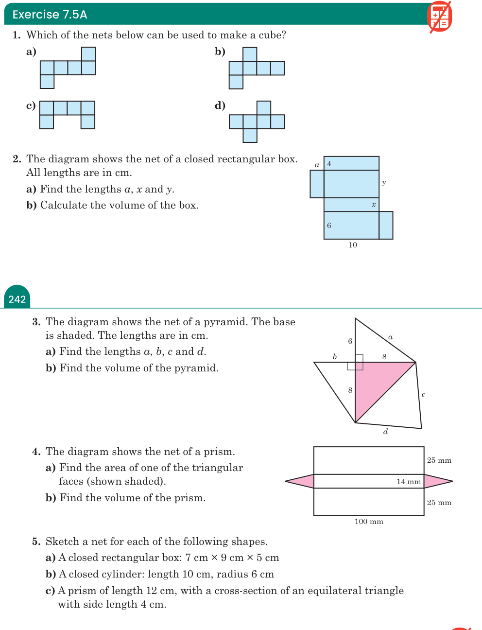 Exercise 7.5A