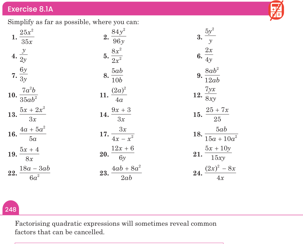Exercise 8.1A
