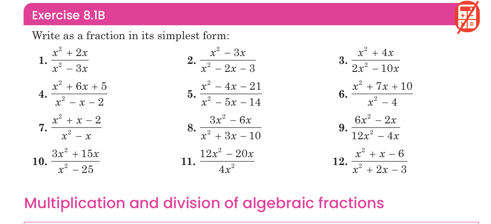Exercise 8.1B