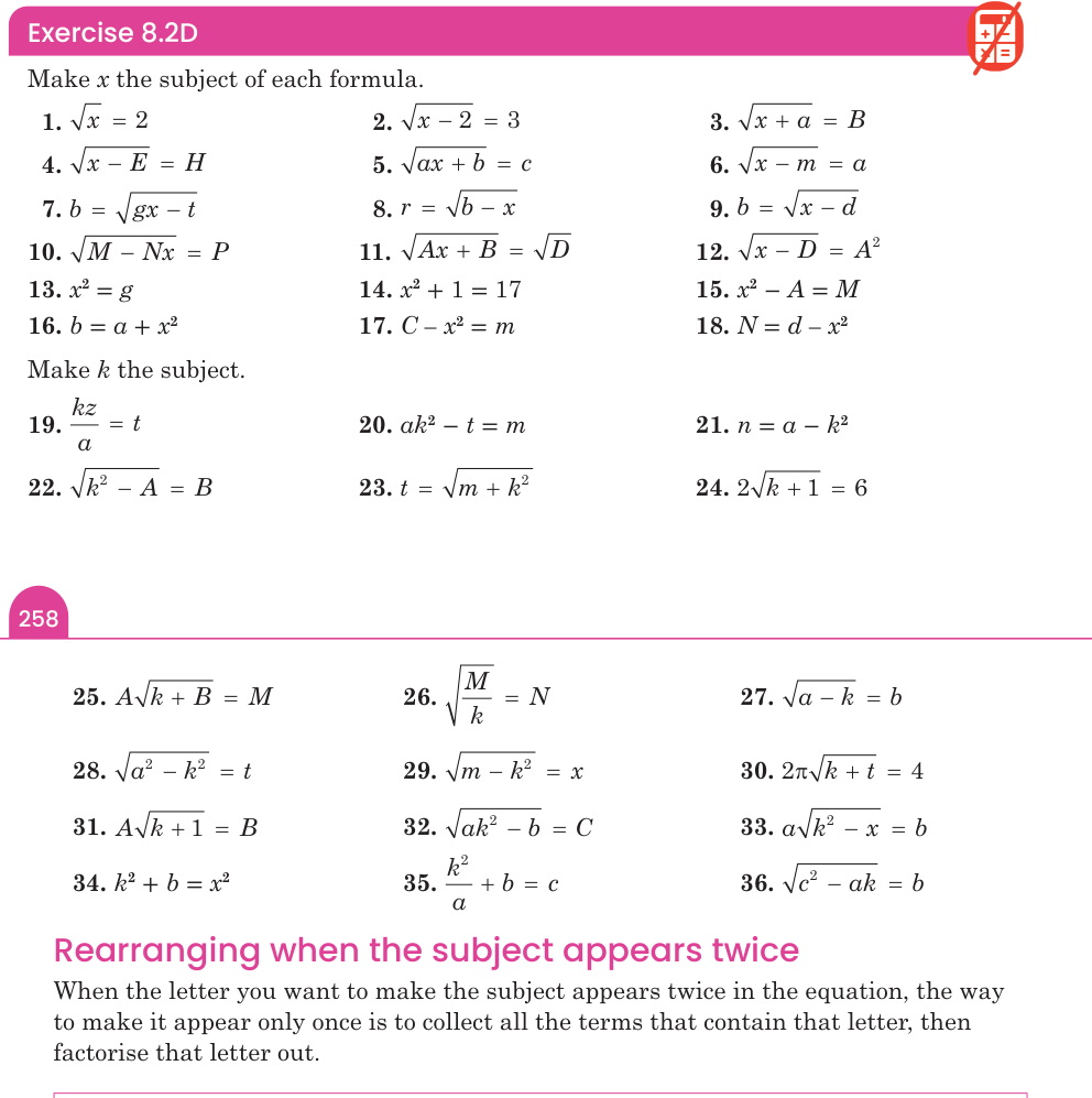 Exercise 8.2D