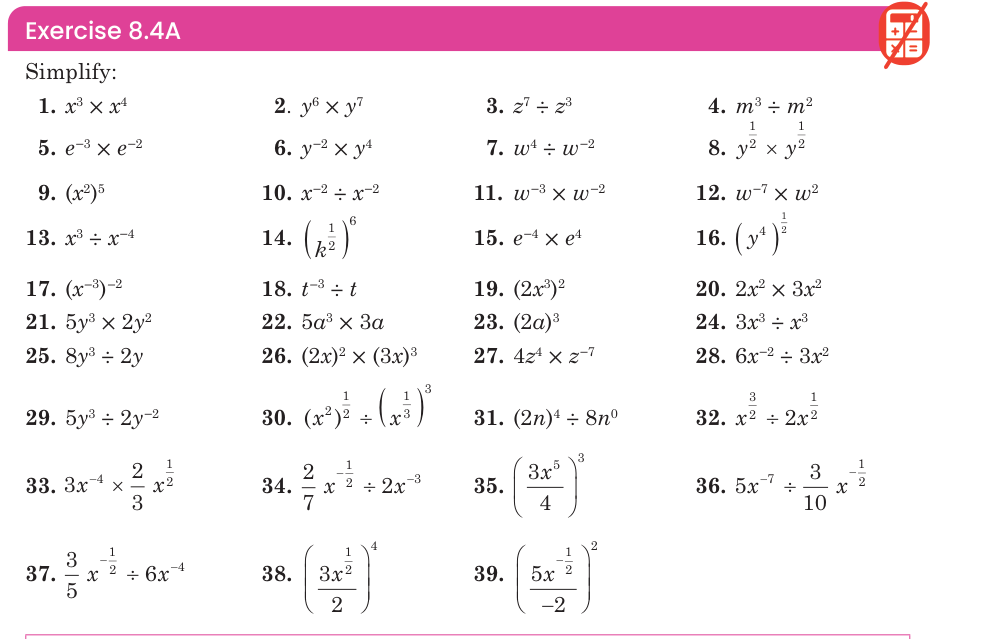 Exercise 8.4A
