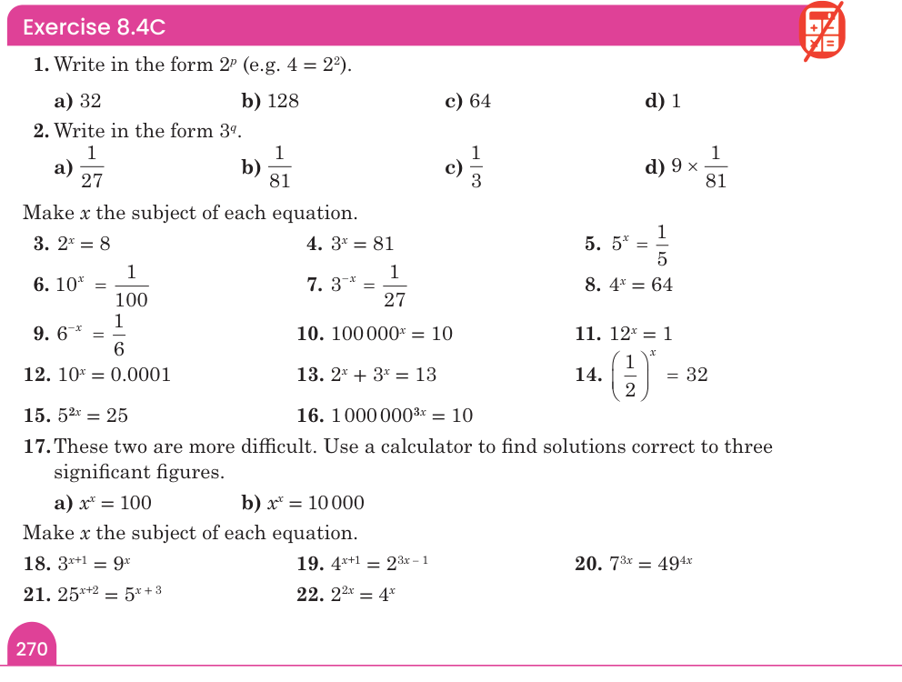 Exercise 8.4C