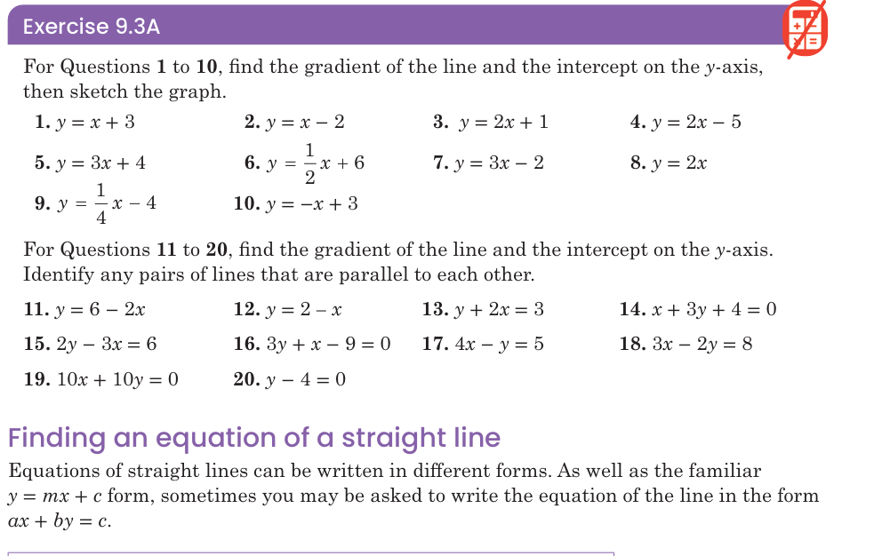 Exercise 9.3A