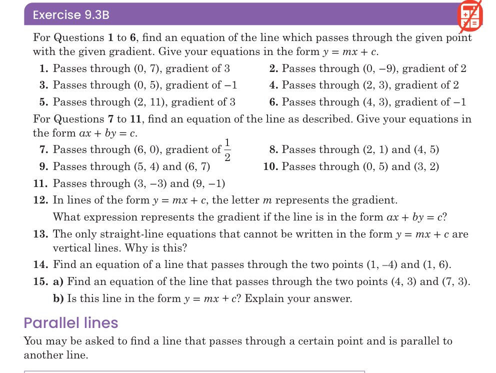 Exercise 9.3B