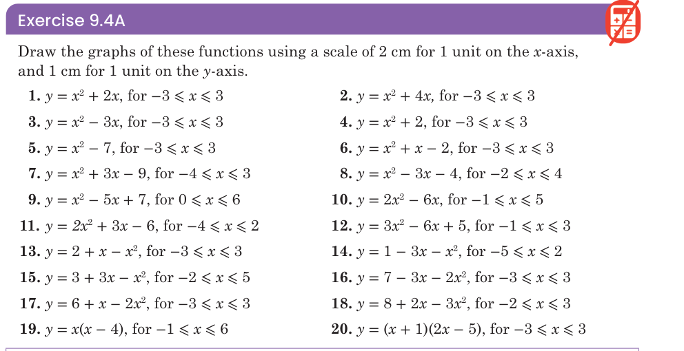 Exercise 9.4A