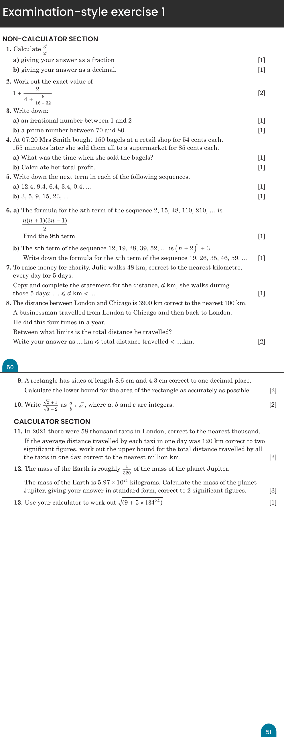 Examination-style exercise 1