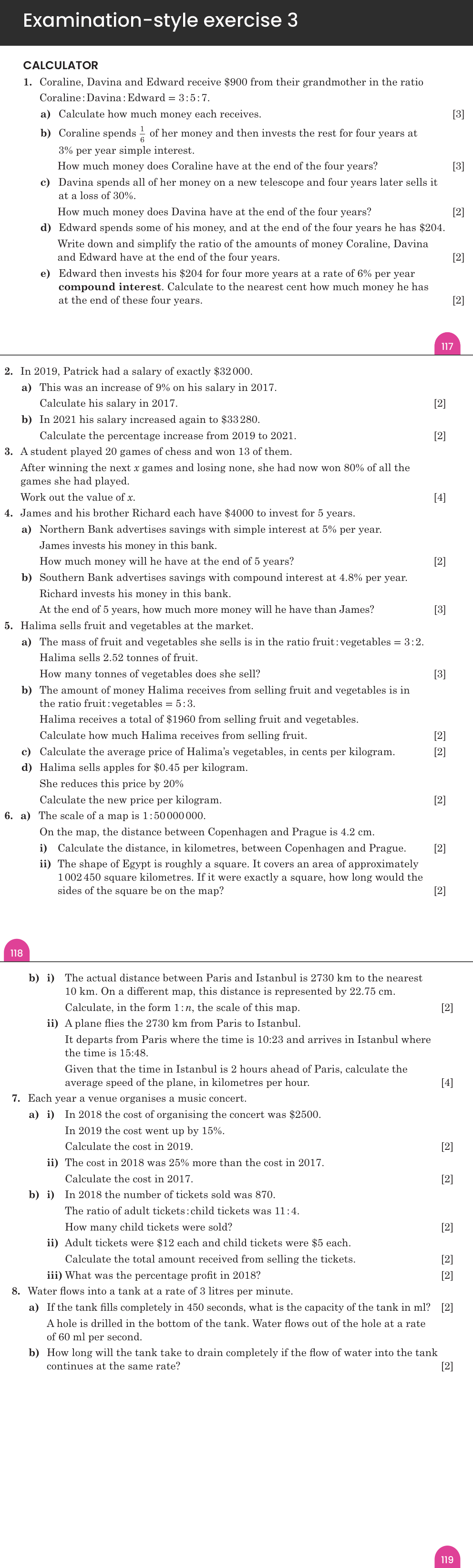 Examination-style exercise 3