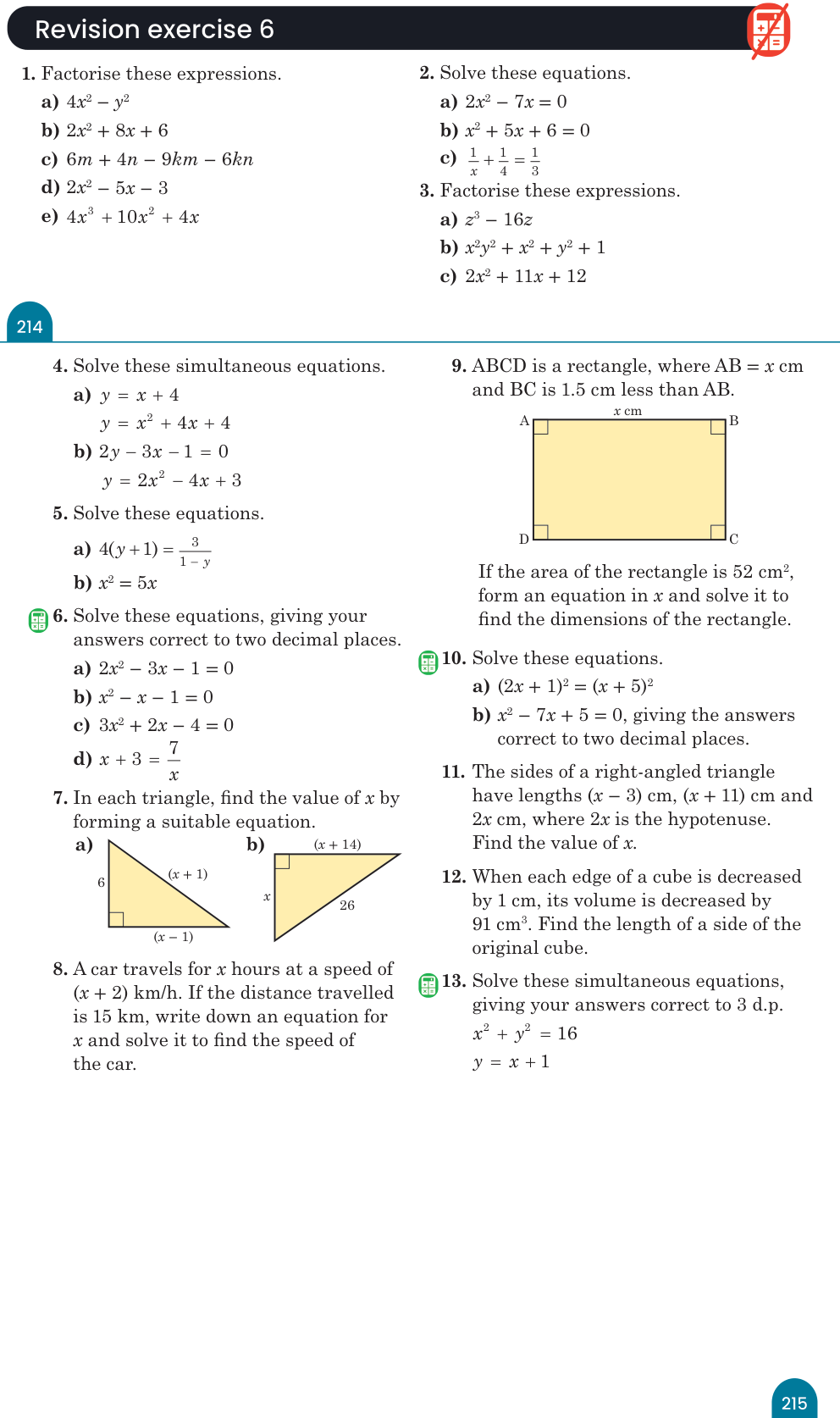 Revision exercise 6