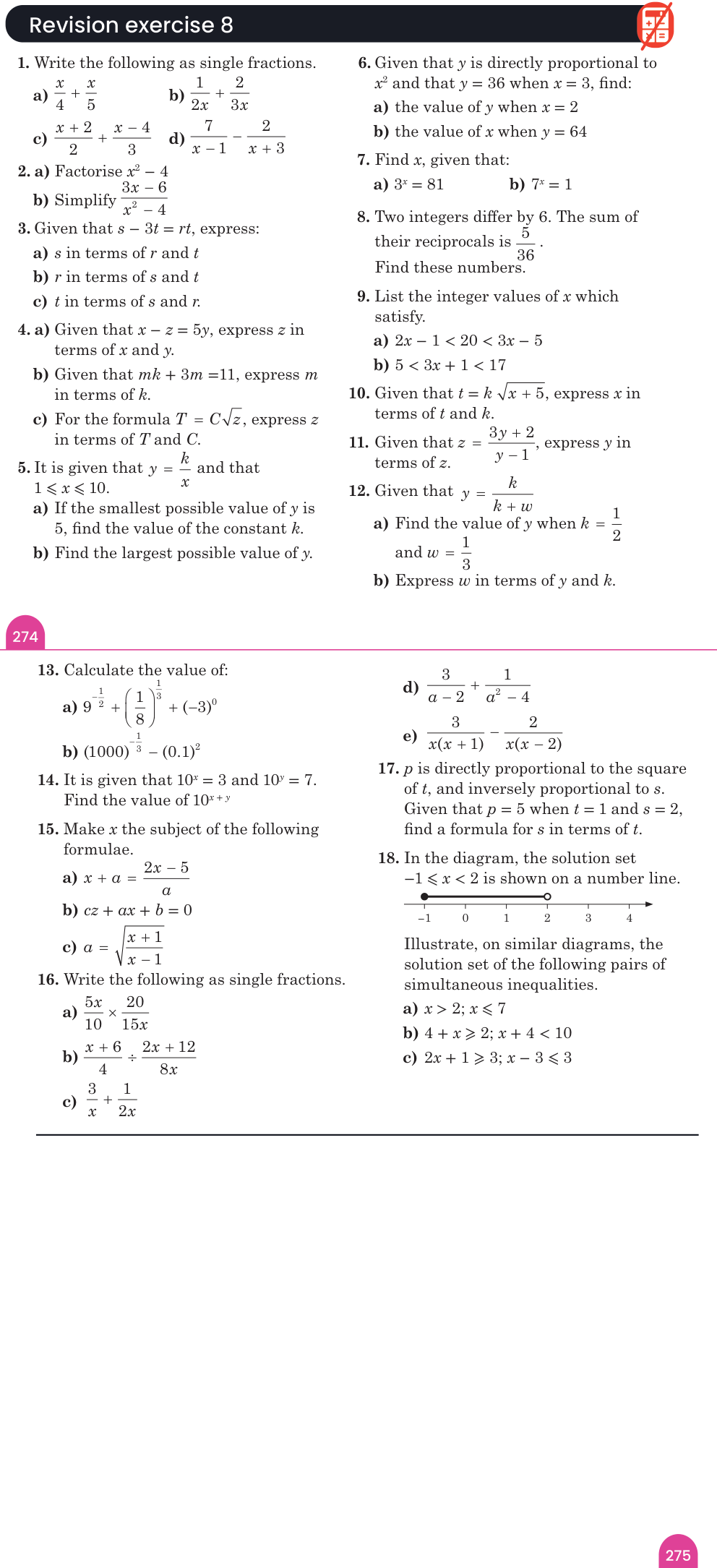Revision exercise 8