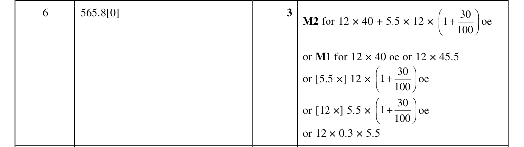 Mark scheme