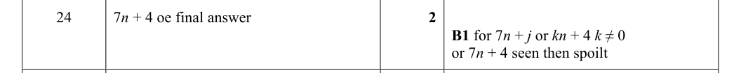 Mark scheme