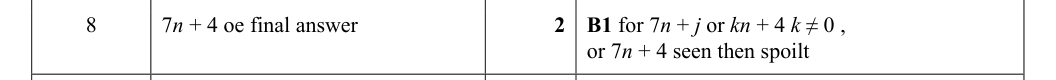 Mark scheme
