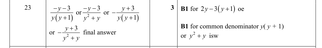 Mark scheme