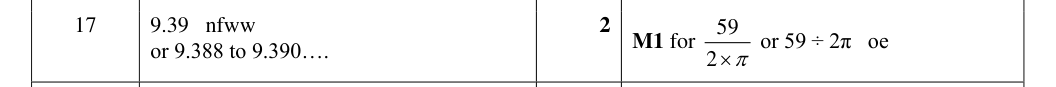 Mark scheme