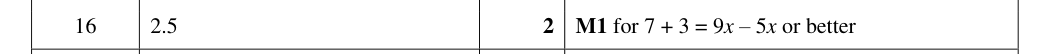 Mark scheme
