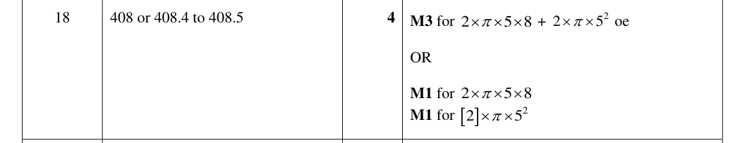 Mark scheme