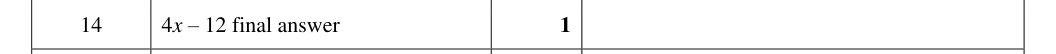 Mark scheme