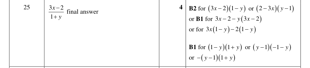 Mark scheme