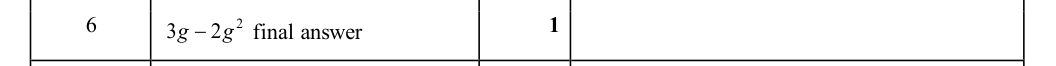 Mark scheme