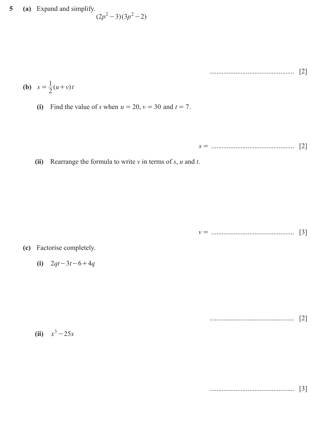 Question 5