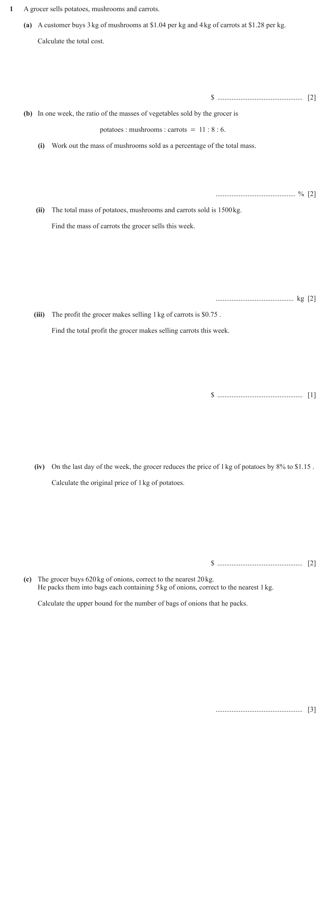 Question 1