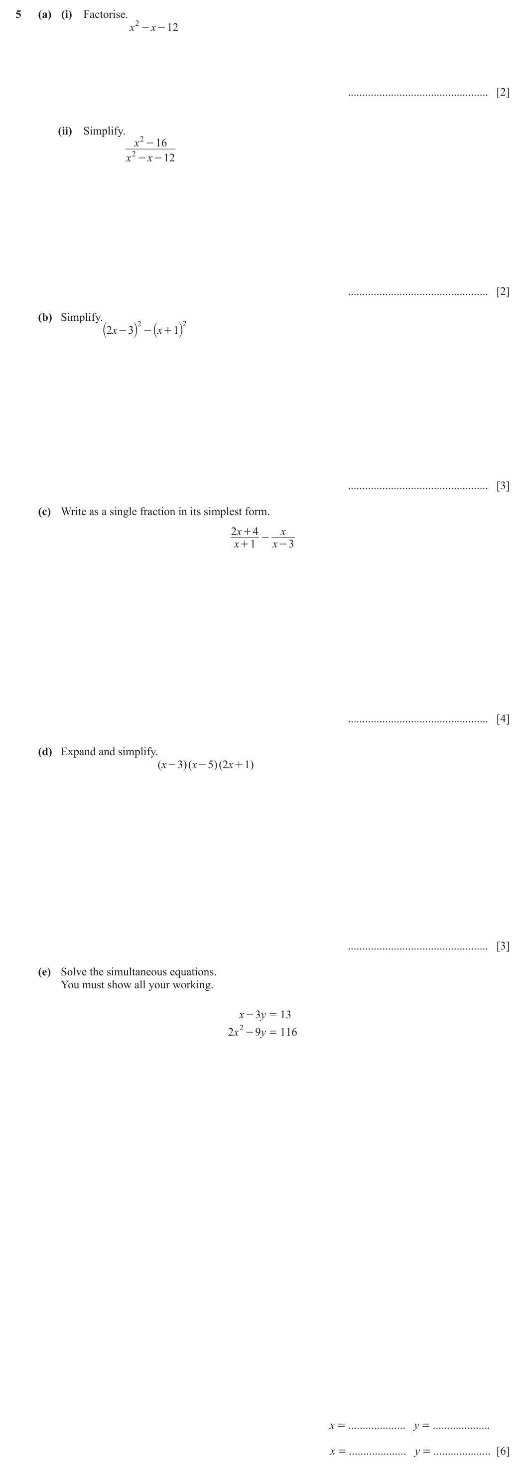 Question 5