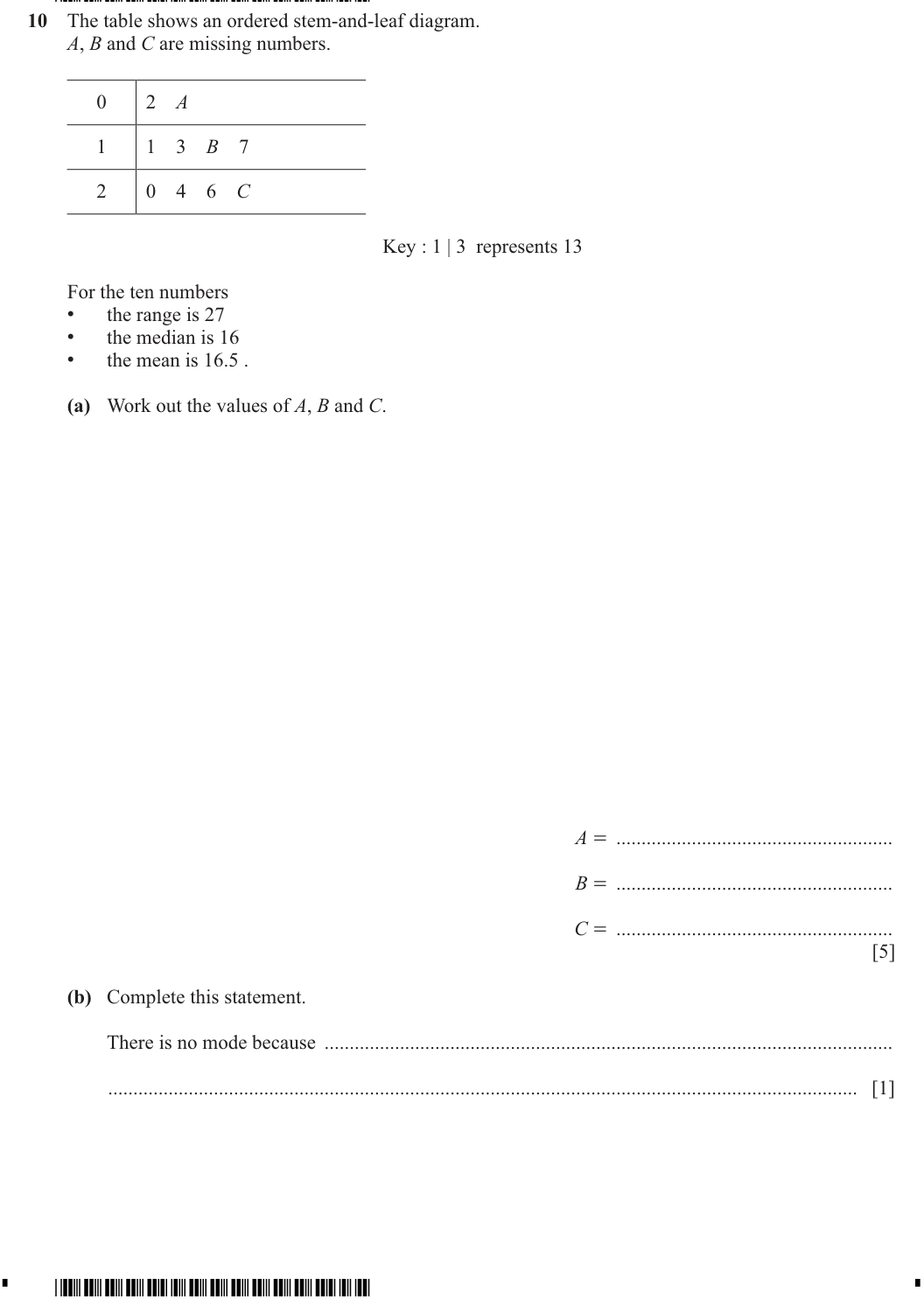 Question 10