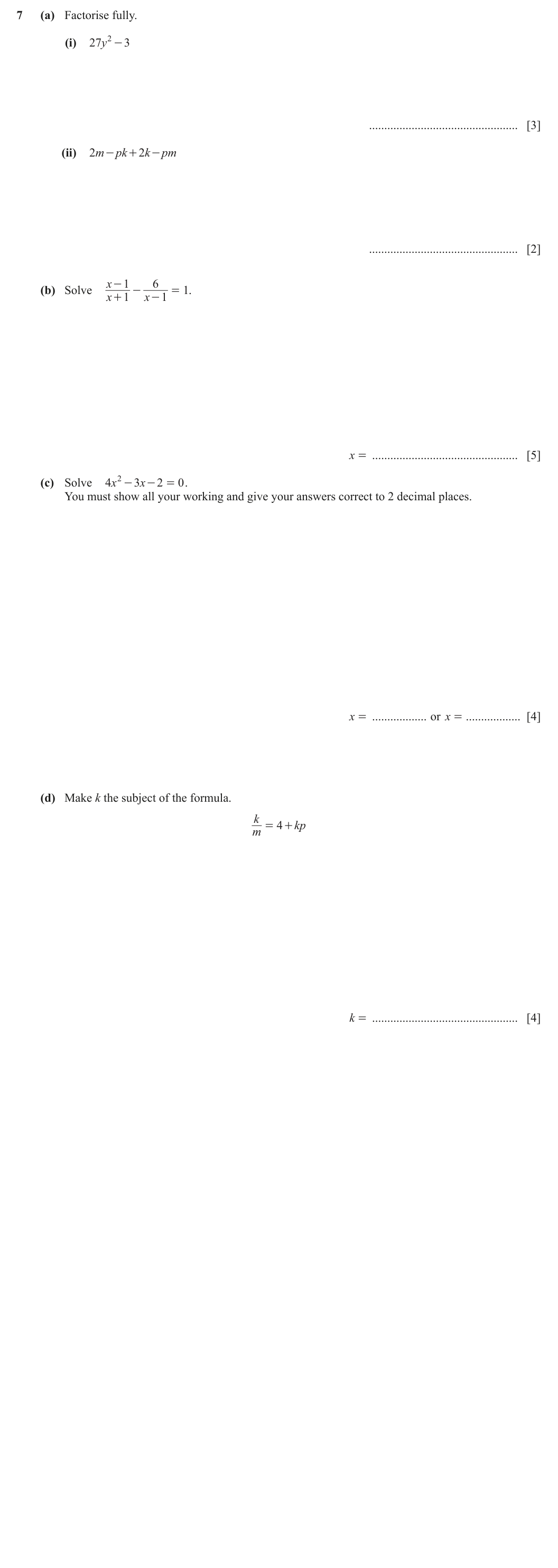 Question 7