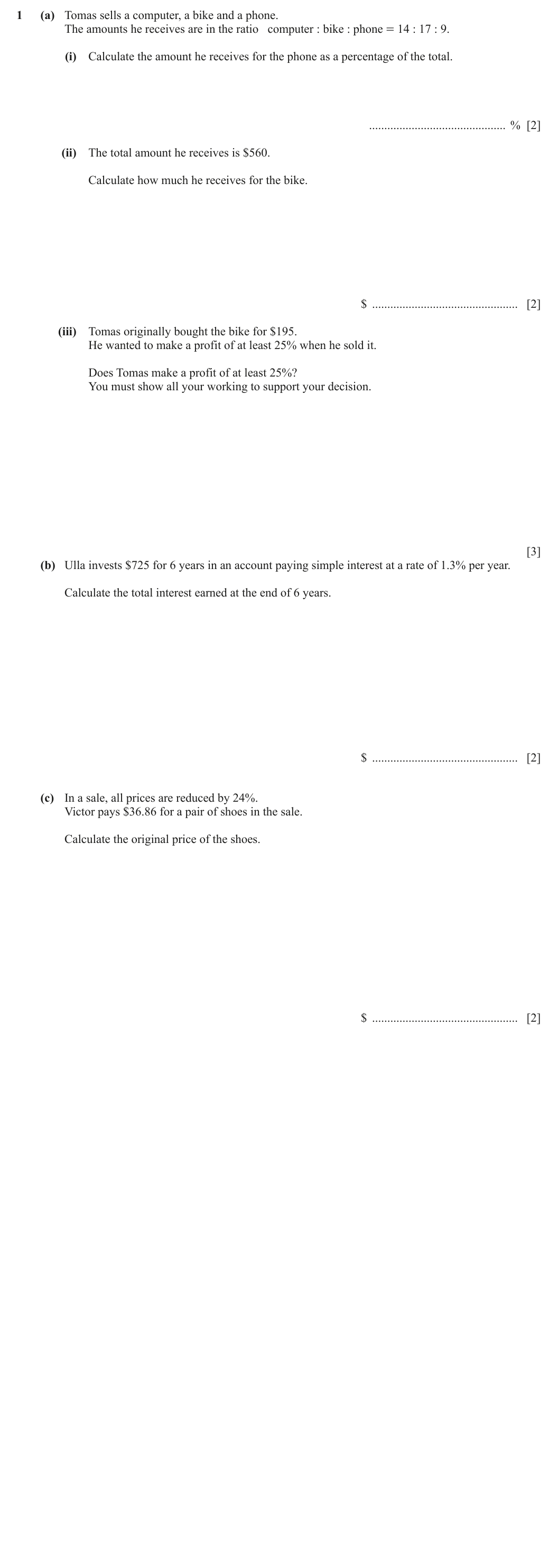 Question 1
