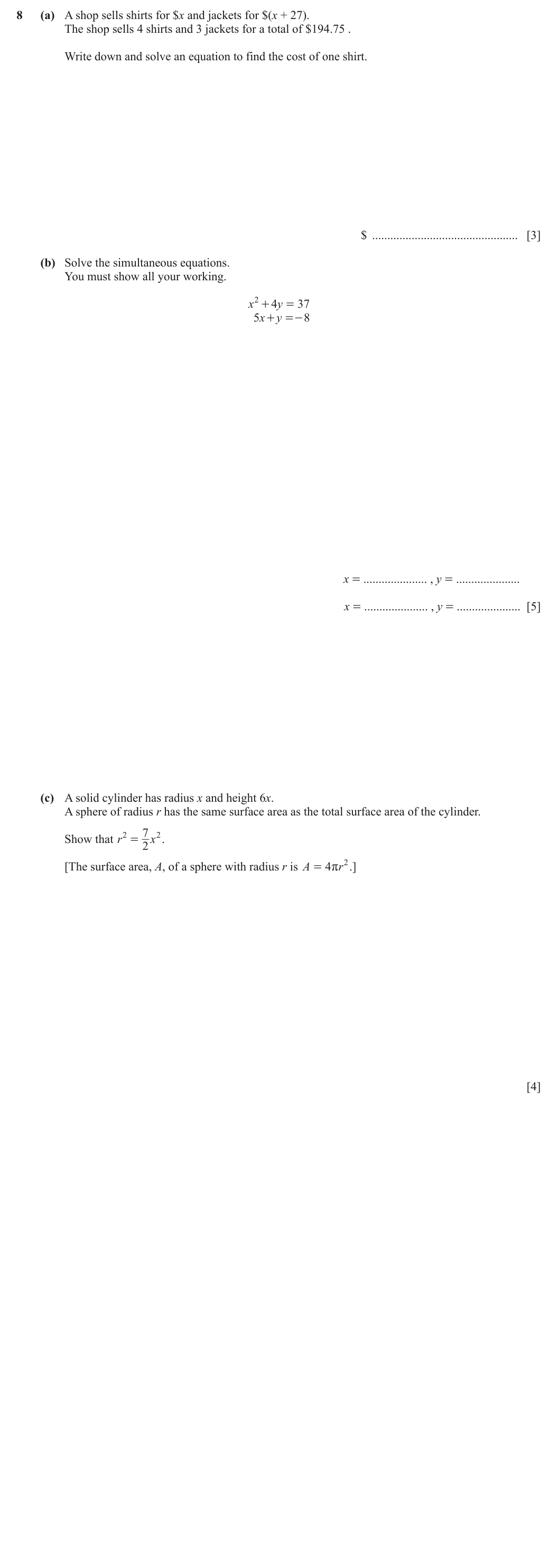 Question 8