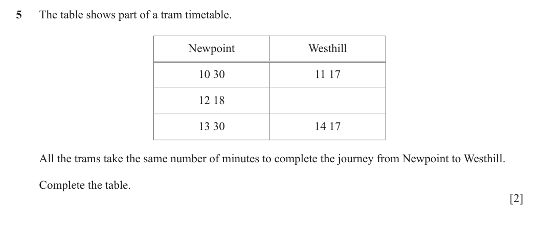 Question 5