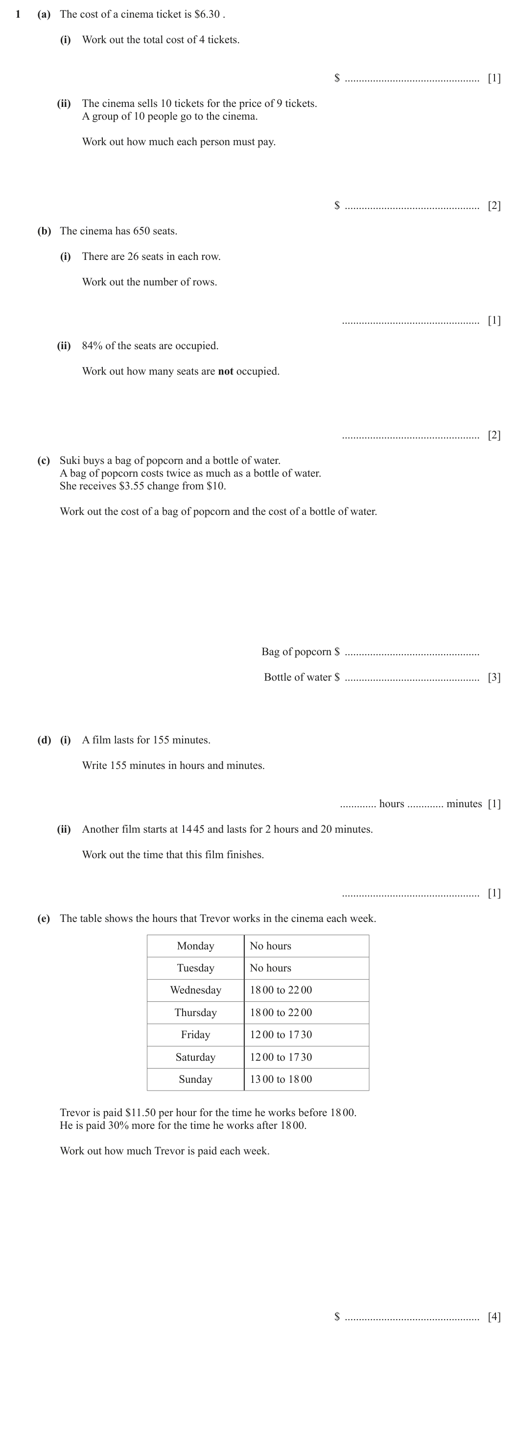 Question 1