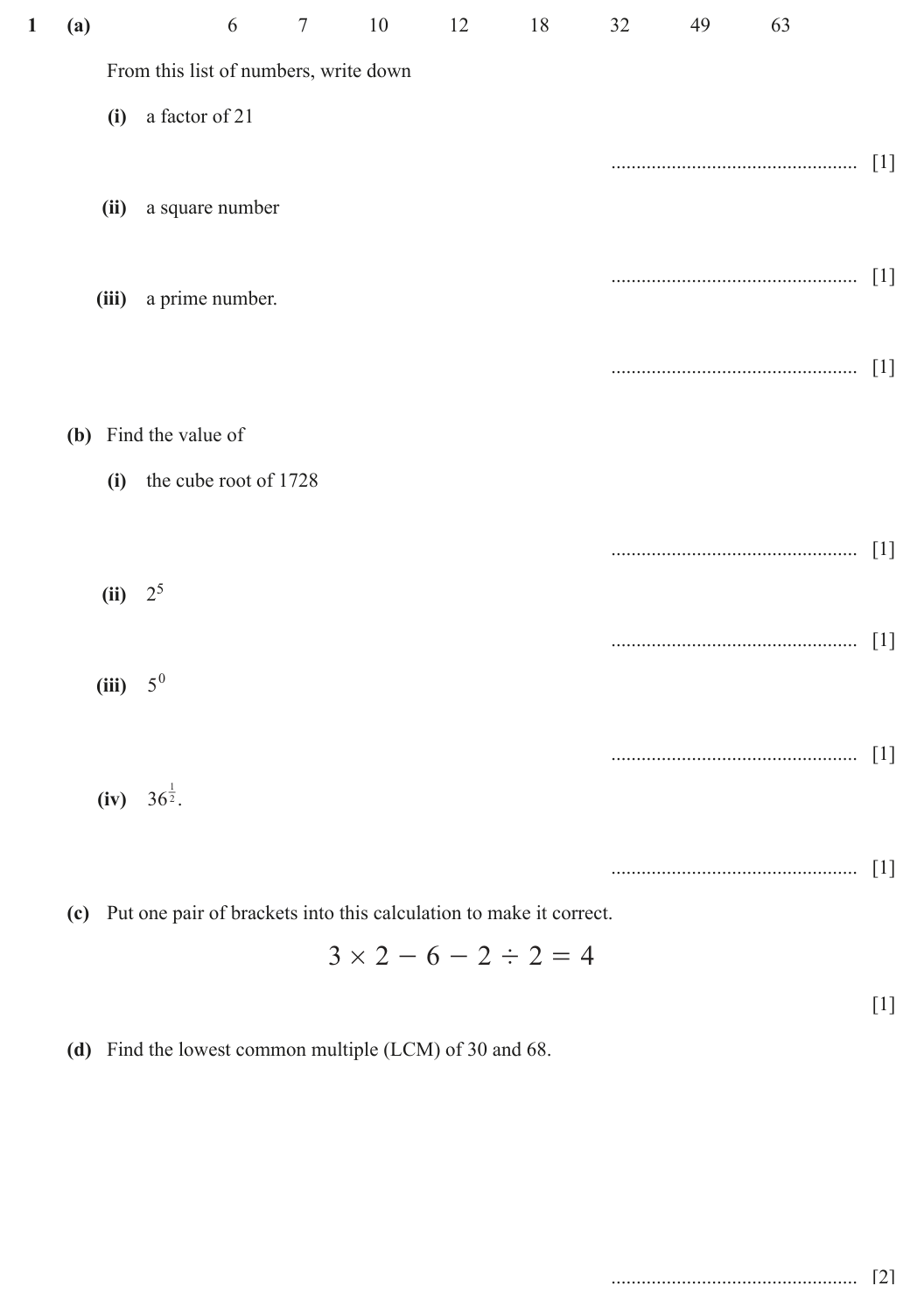 Question 1
