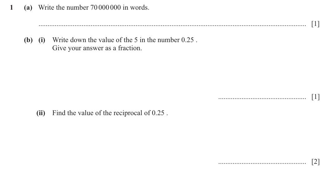 Question 1