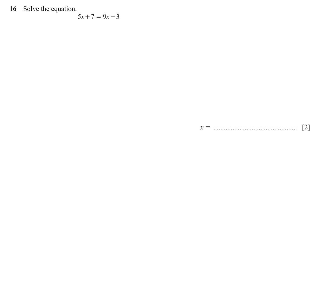 Question 16