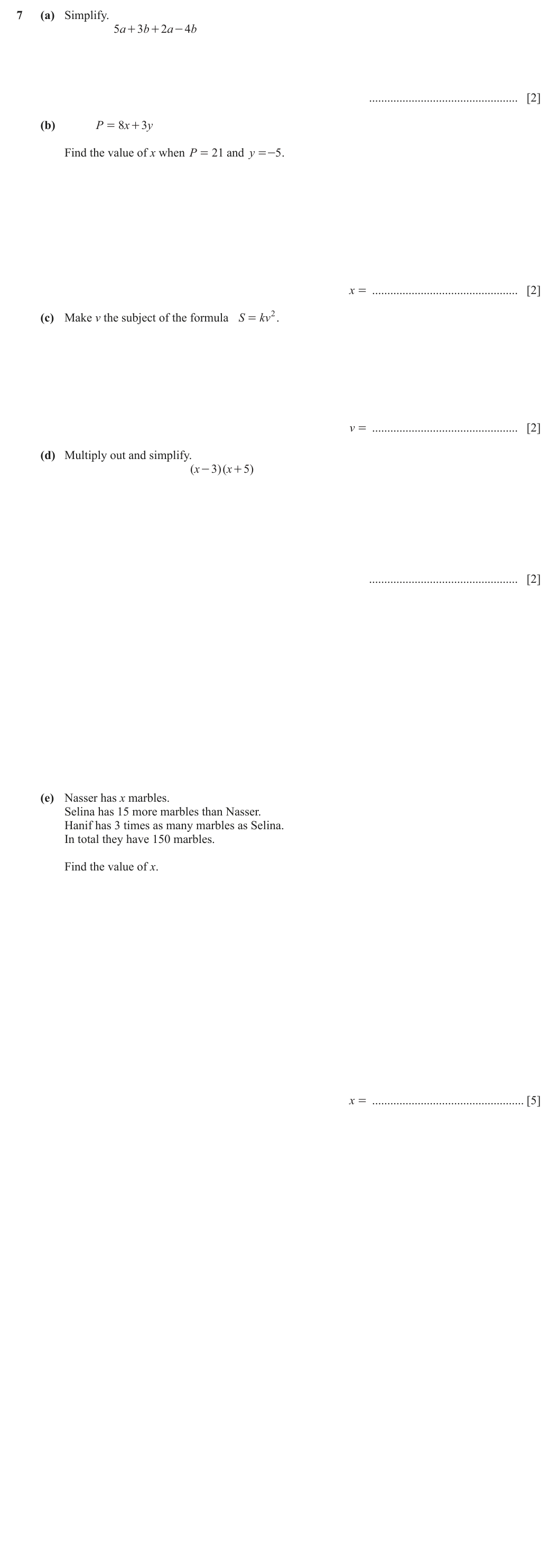 Question 7