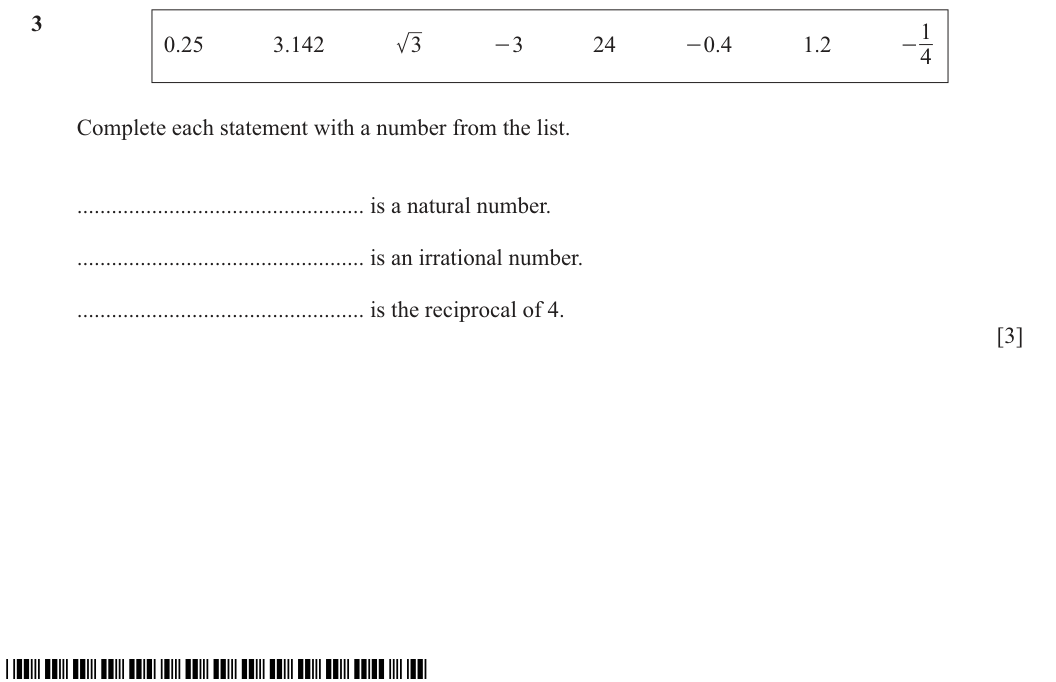 Question 3