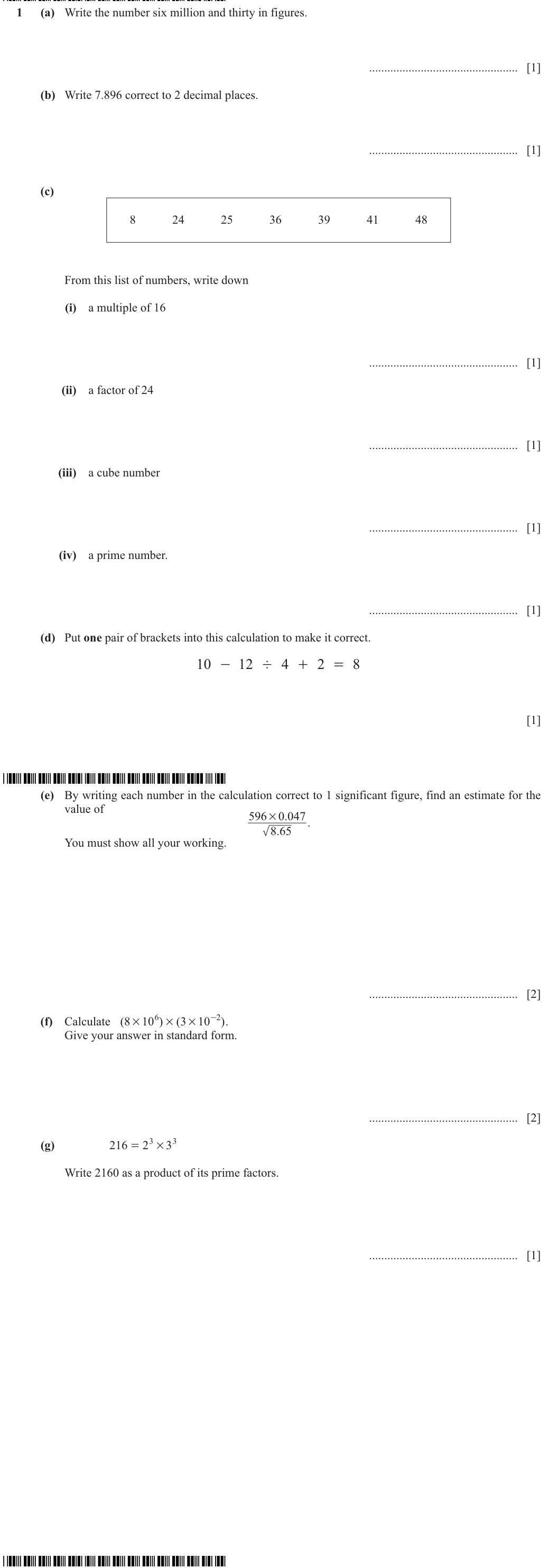 Question 1
