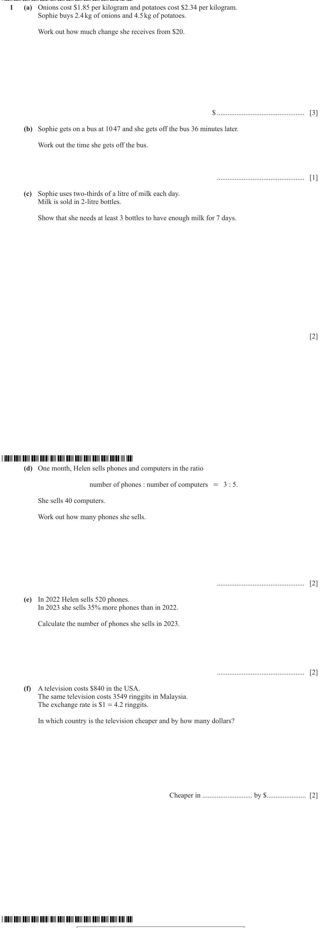 Question 1