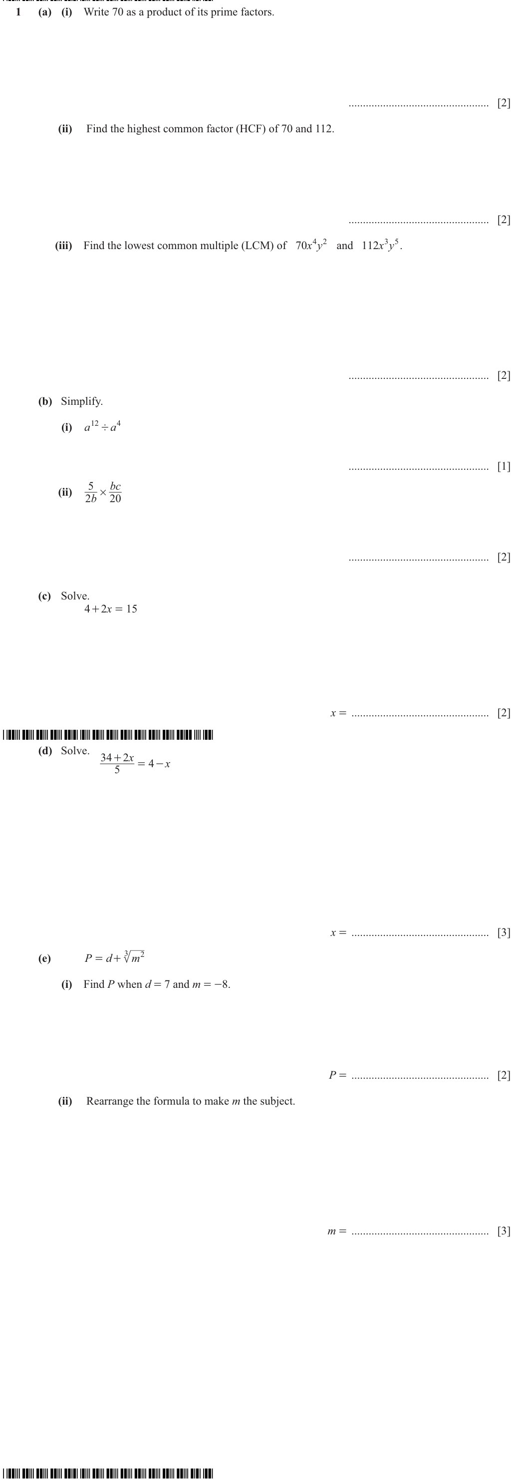 Question 1