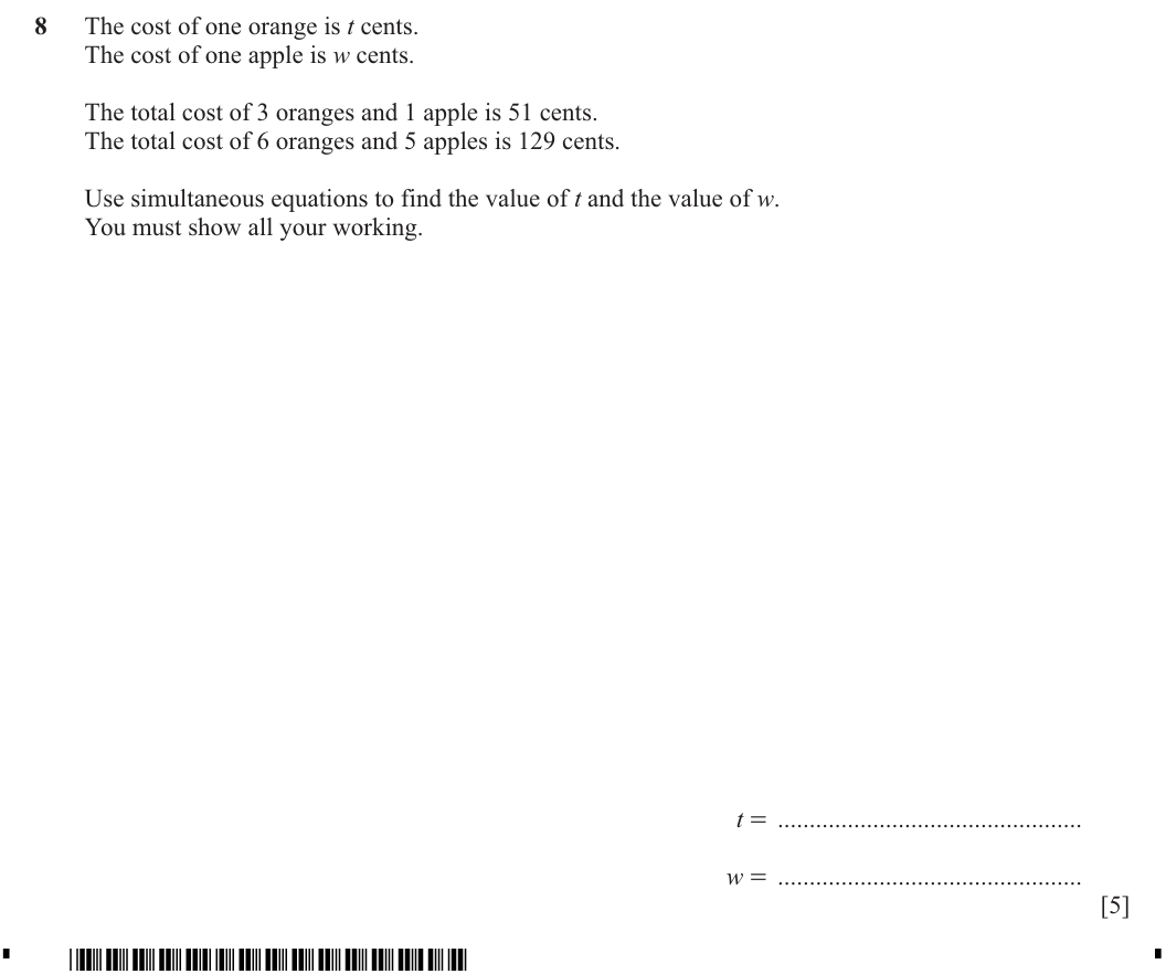 Question 8